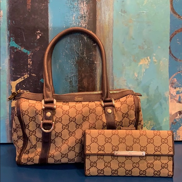 Gucci Handbags - SOLD Gucci mini boston bag and wallet bundle